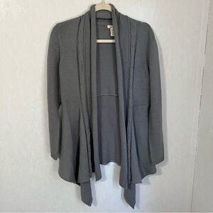 Love Rocks Gray Cardigan Sweater with Shawl Collar
